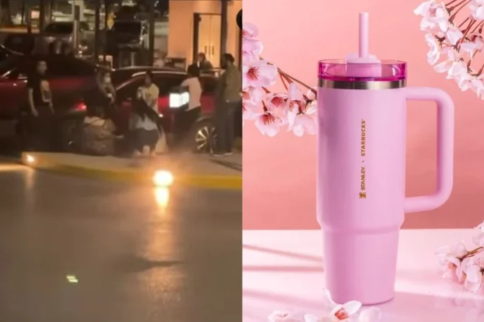 Regios hacen fila desde la madrugada para conseguir termo Stanley en Starbucks