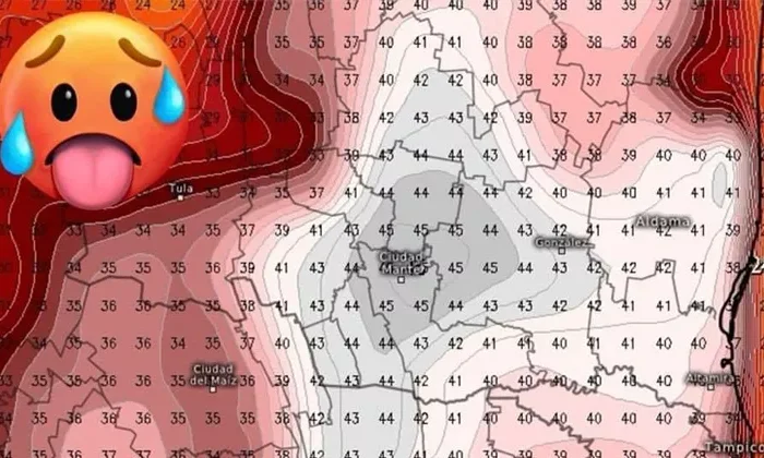 Tamaulipas llegará a los 45 grados esta semana