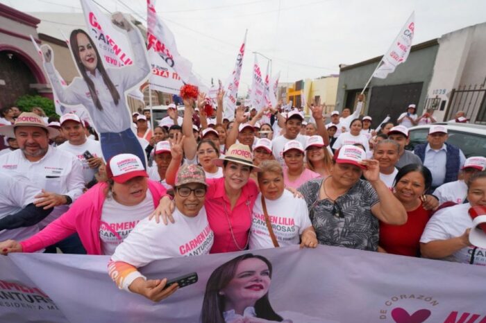 REAFIRMA CARMEN LILIA CANTUROSAS PRIMER LUGAR EN ENCUESTAS