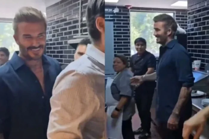 David Beckham convive con empleados de cocina en restaurante de San Pedro