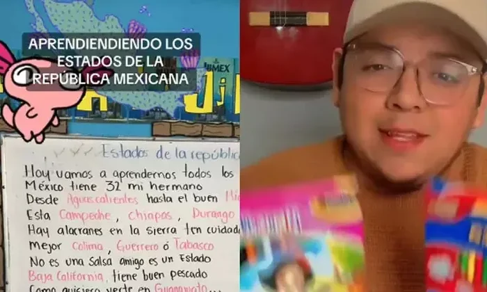 Maestro crea canción de regional mexicano para enseñar geografía y se hace viral
