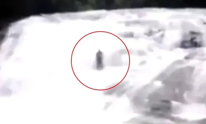 Captan extraño ser emergiendo de una cascada en Brasil