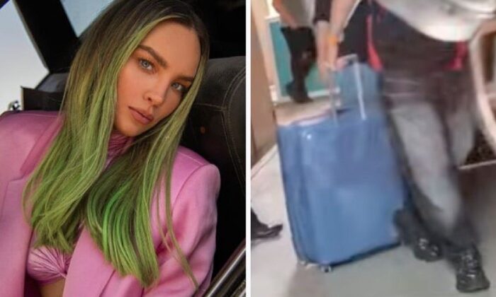 Belinda escapa en una maleta para evitar hablar de Christian Nodal