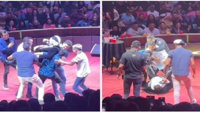 Fanático provoca fuerte caída de Brincos Dieras en pleno show