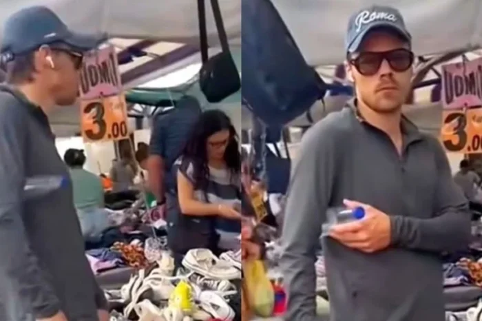 Captan a Harry Styles en un 'mercadito' de Roma