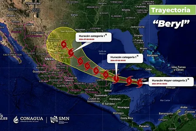 Tamaulipas en Alerta, Beryl llegaría el domingo