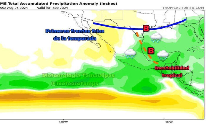 Tamaulipas: Auguran buenas lluvias en Septiembre y Octubre