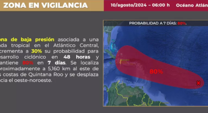 Sigue en vigilancia baja presión que podría volverse un ciclón