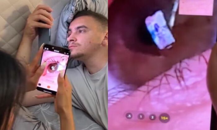 Descubrió que su novio le era infiel haciendo zoom a su ojo mientras él veía a otra