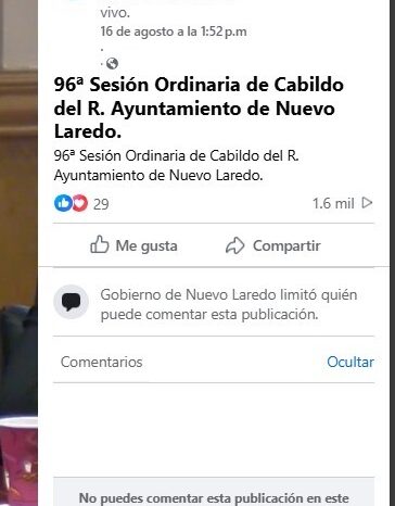 Carmen Lilia viola Constitución al coartar libertad de expresión