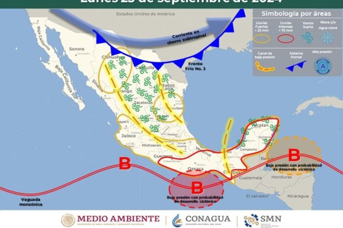 Chubascos en Tamaulipas por nuevo frente frío