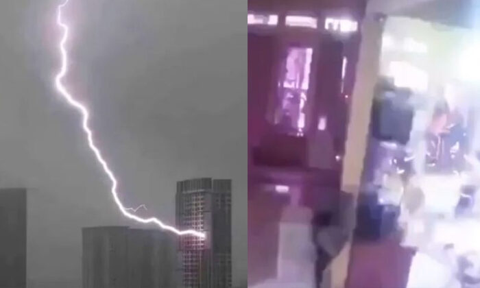 Un rayo entra al departamento de una familia y alcanza a una niña