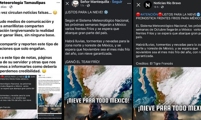 Desmienten falsa información sobre tormentas invernales