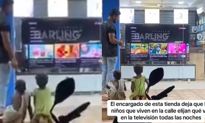 Empleado de tienda de electrónicos permite que niños sin hogar vean la televisión y se vuelve viral