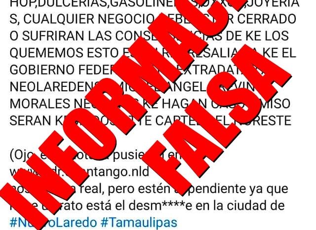 Autoridades desmienten mensaje falso sobre toque de queda y amenazas