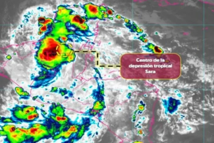 Depresión tropical Sara avanza en México, ¿Qué estados impactará?