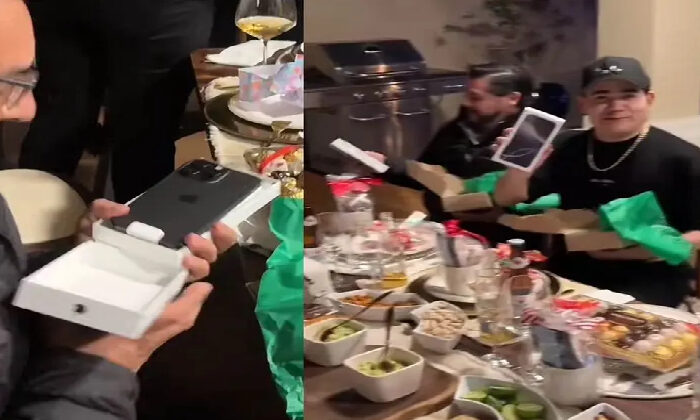 Jefa sorprende a sus empleados con un iPhone 16 Pro Max en la posada