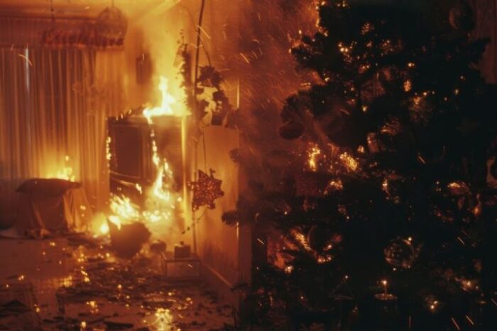 Tragedia navideña: incendio de arbolito deja un muerto en un domicilio de Yucatán