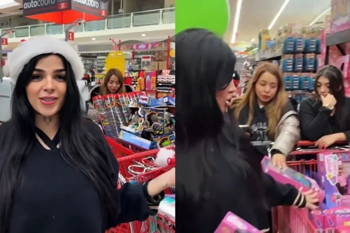 Karely Ruiz compra juguetes para posada de niños con discapacidad