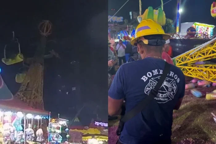 Colapsa juego mecánico en feria de Acapulco; hay dos lesionados