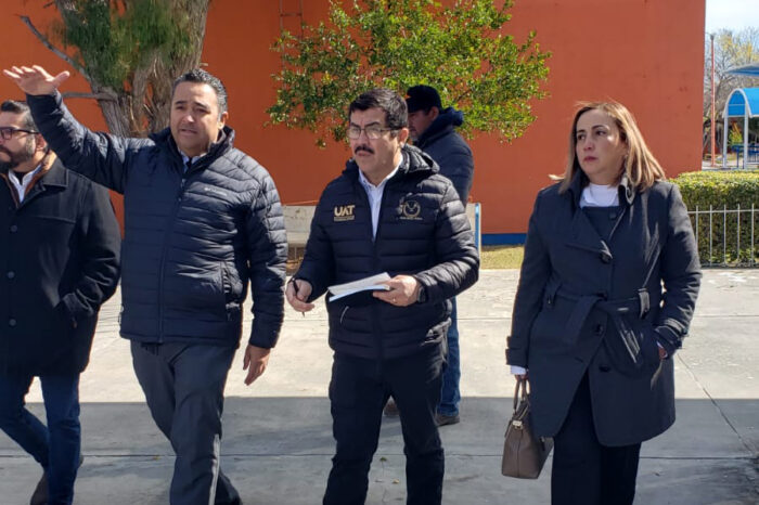 Rector Dámaso Anaya supervisa obras de la UAT en Nuevo Laredo