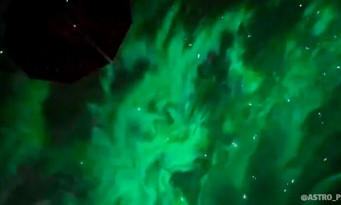 Astronauta comparte increíble vista de una aurora boreal
