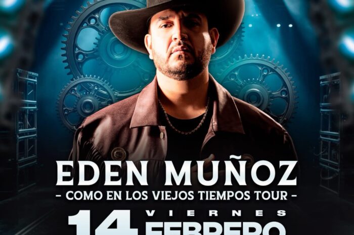 Llega Edén Muñoz este viernes a enamorar a Laredenses
