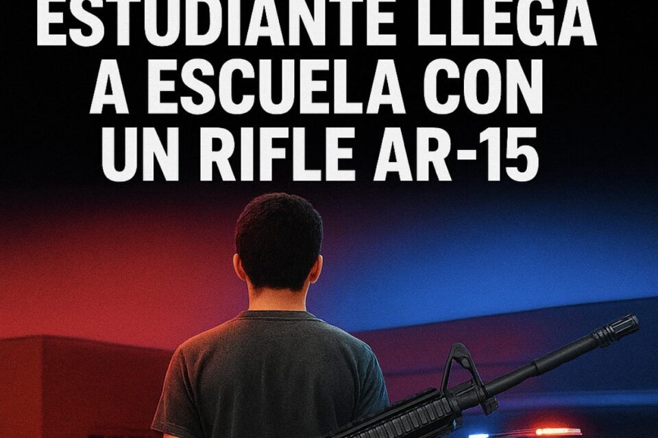 ¡ALERTA MÁXIMA EN LAREDO! Alumno de LBJ llega a la escuela con un AR-15