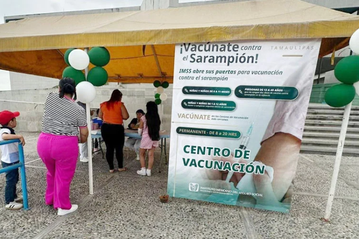 Aplica IMSS Tamaulipas más de 27 mil dosis contra el sarampión