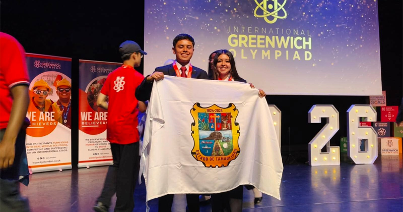 ¡Orgullo tamaulipeco en Londres! Estudiantes del CBTA 117 ganan medalla mundial con proyecto ambiental