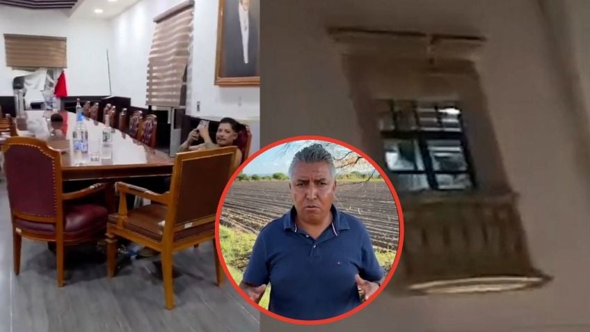 Exhiben a alcalde por presunta fiesta con alcohol y tamborazo dentro del Cabildo