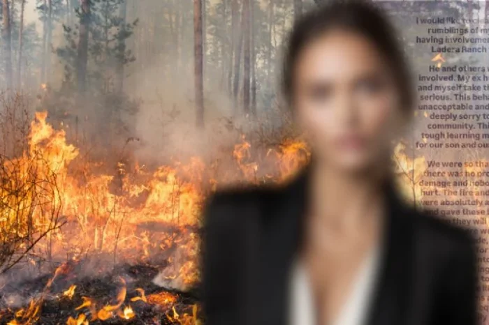 Hijo de una famosa actriz comenzó un incendio forestal que se salió de control y así pidió disculpas