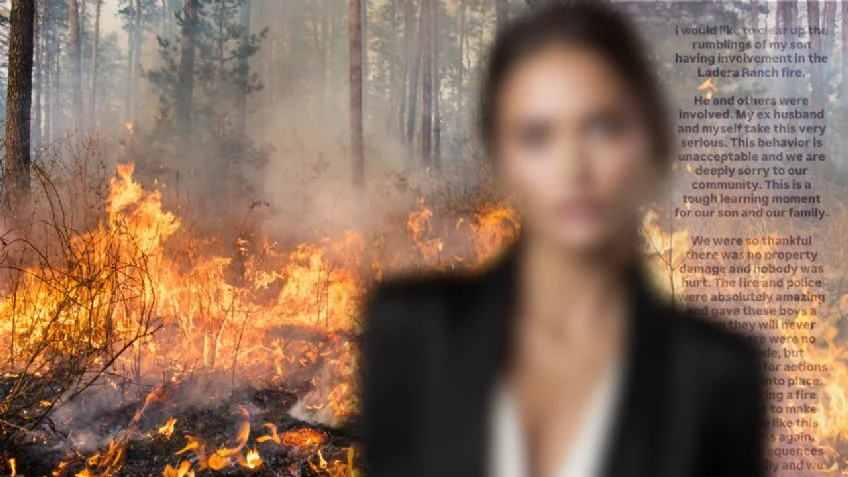 Hijo de una famosa actriz comenzó un incendio forestal que se salió de control y así pidió disculpas