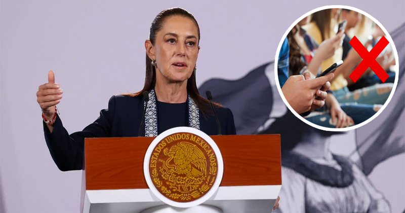 Ni en las aulas ni en el recreo se podrán usar los celulares en México: Sheinbaum