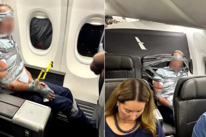🚨 ¡Lo amarraron con cinta! Pasajero termina inmovilizado durante un vuelo
