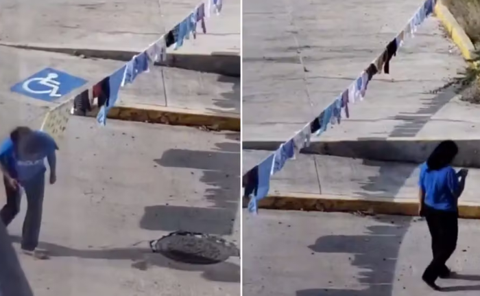 ¡Surge “Lady Tendedero”! Vecina invade cajones de estacionamiento para secar su ropa