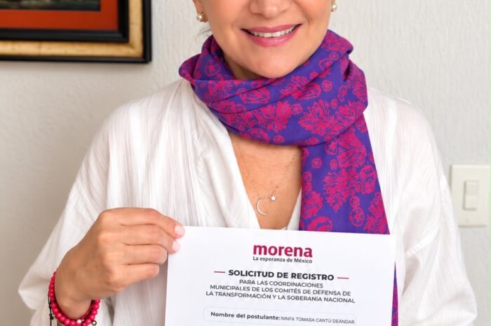 Se registra Ninfa Cantú para buscar coordinación de Morena en Nuevo Laredo