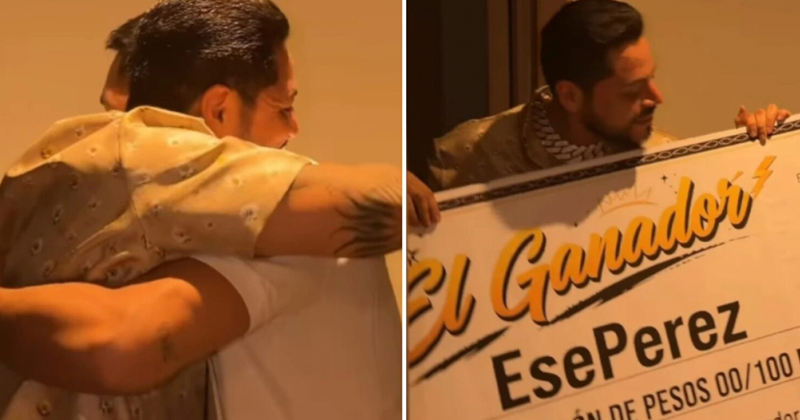 Eduin Caz le regala un millón de pesos a Ese Pérez tras su participación en la LCDLFM 2026