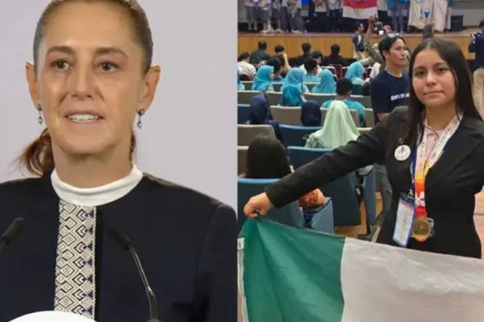 Sheinbaum reconoce a estudiante de Altamira por crear extintor sonoro